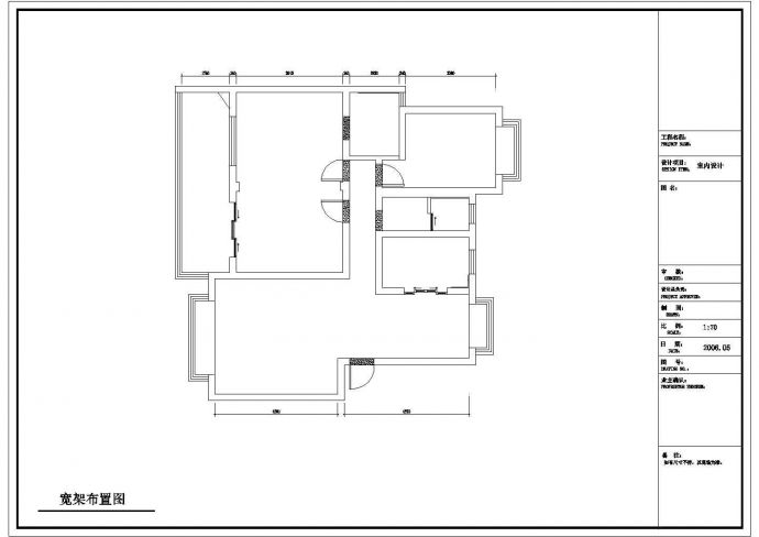经典三室两厅一厨两卫户型室内装修cad施工套图_图1