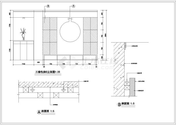 某地三层酒楼装修设计规划完整施工图-图二