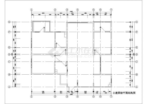 某市混搭风格三房装饰设计施工图纸-图一