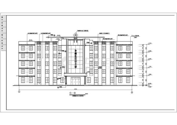 某医院五层综合楼建筑设计施工图-图一