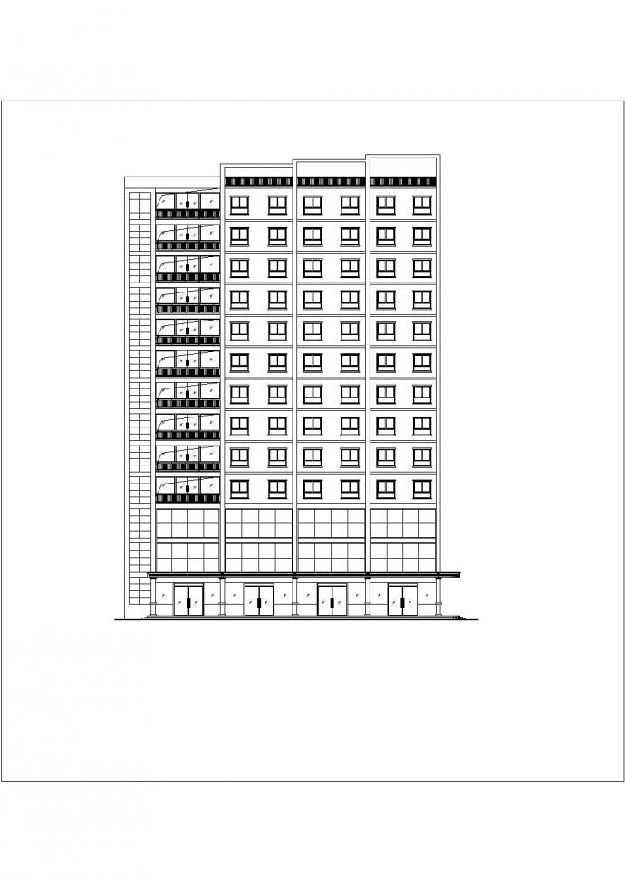 某地区经典十三层酒店建筑施工图纸_图1