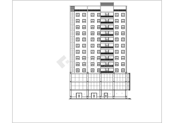 某地区经典十三层酒店建筑施工图纸-图二