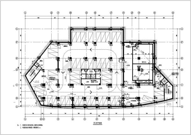 某地四层裙房商业综合楼建筑设计图-图一