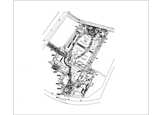 某商城建筑完整设计施工方案平立面图纸_图1