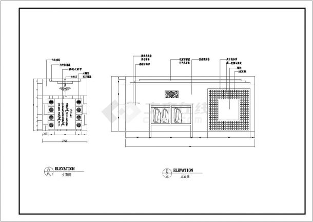 某中餐厅建筑完整设计施工方案平立面图纸-图一