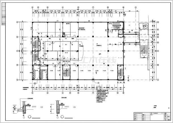 综合楼建筑结构施工全套方案设计CAD图纸-图一