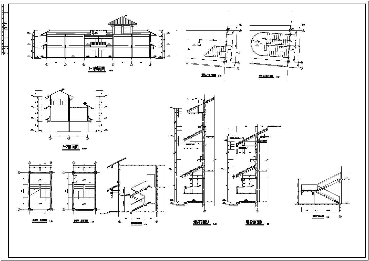 某商贸建筑完整设计施工方案平面图