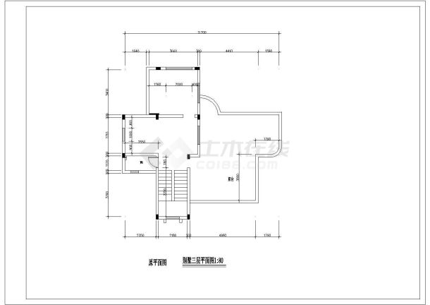 某私人豪华别墅室内装修全套cad施工图-图二