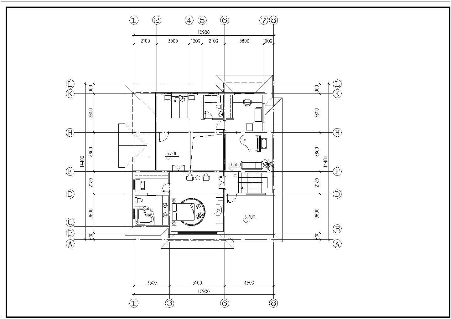 别墅设计方案图专业设计CAD图纸