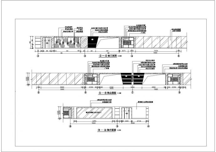 某地美食广场设计装修规划方案施工图_图1