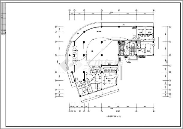 某宾馆全套电气设计施工方案CAD图纸-图二