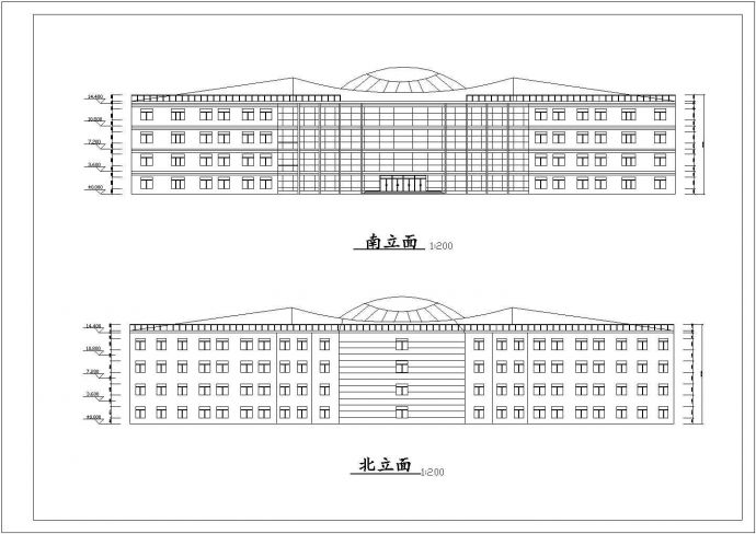 框架结构学校行政楼建筑设计CAD图纸_图1