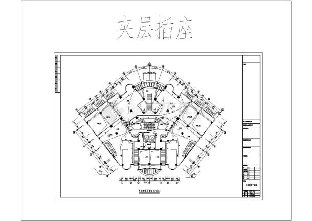 20层商住楼电气设计强电专业cad施工图-图二