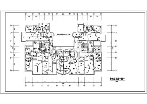 28层高层住宅电气设计全套cad图-图一