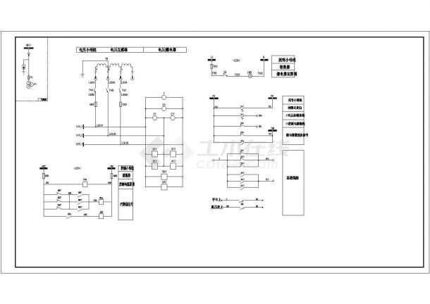 某变电所二次设计及施工原理CAD图纸-图二