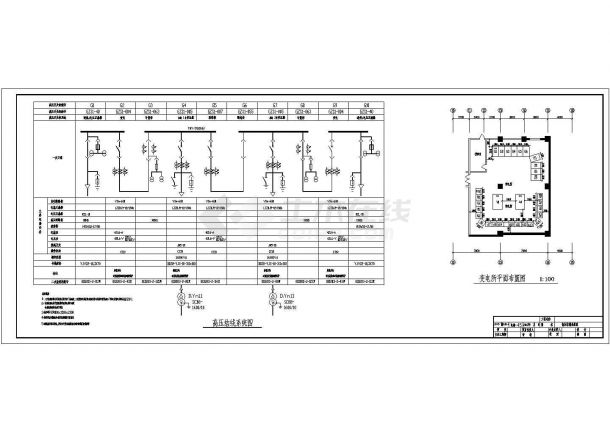 某大厦变电所电气设计及施工全套图纸-图一