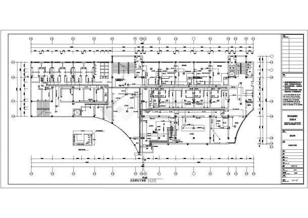 东方宾馆电气施工及设计全套CAD图纸-图一