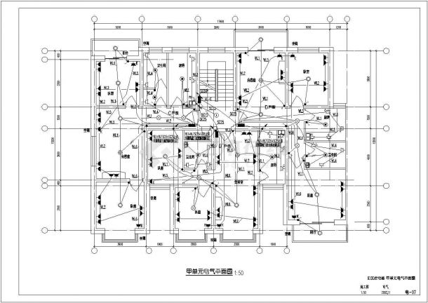 北京多层住宅电气设计强弱电cad图-图一