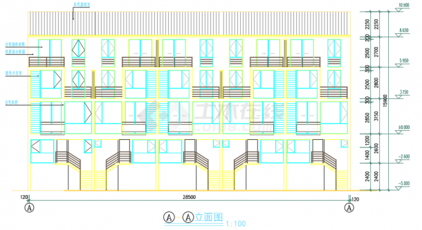 某小区多层住宅I建筑设计施工平面图-图一