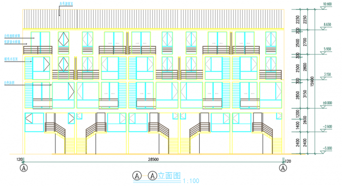 某小区多层住宅I建筑设计施工平面图_图1