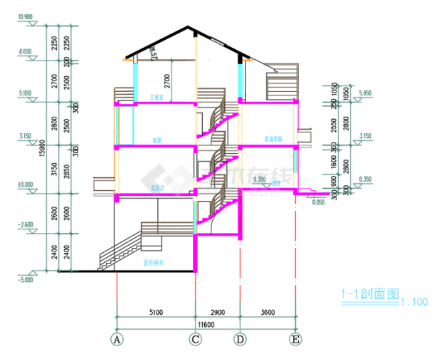某小区多层住宅I建筑设计施工平面图-图二