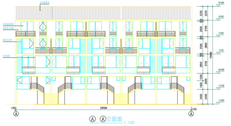 某小区多层住宅I建筑设计施工平面图