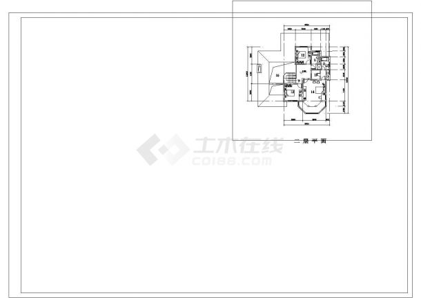 某地区欧式别墅建筑设计cad图纸-图一