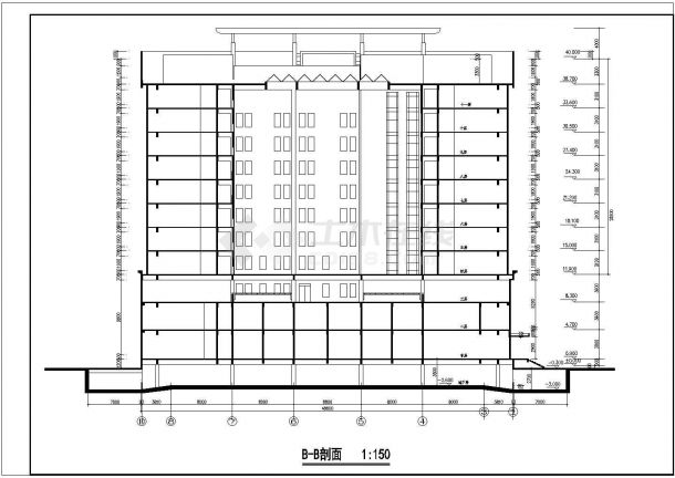 某十一层回字形酒店建筑施工图（共11张）-图一