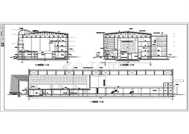 某小区会所建筑cad设计施工图纸全套-图二