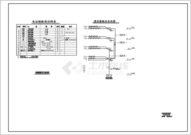 福建联通东山办公楼设计方案与施工全套CAD图纸-图二