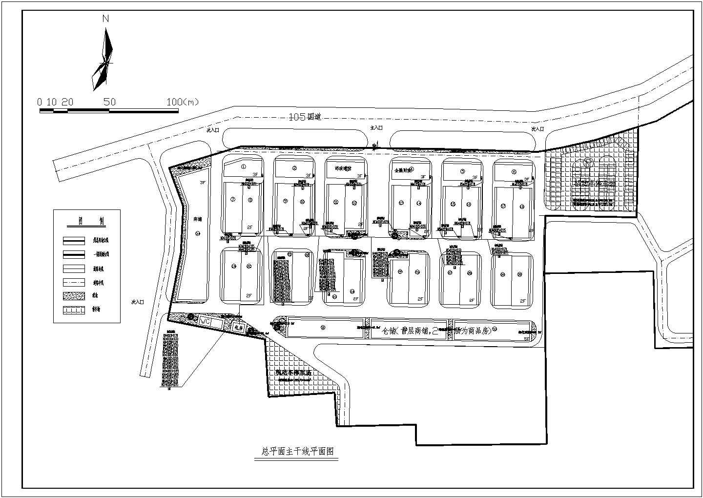 某物流中心电施工余设计方案全套CAD图纸