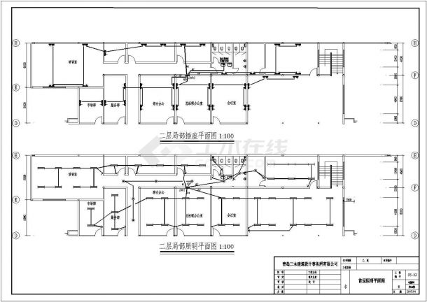 汽车展厅电气平面设计方案全套CAD图纸-图二