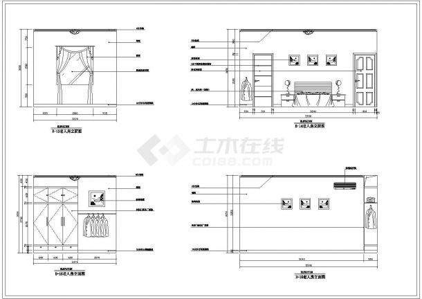 某住宅室内装修设计cad施工方案图纸-图一