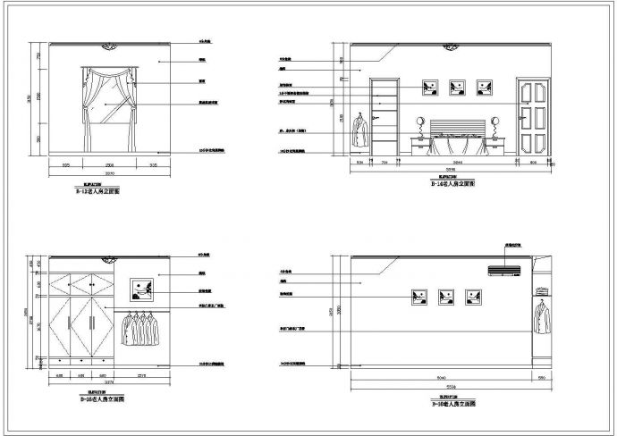 某住宅室内装修设计cad施工方案图纸_图1