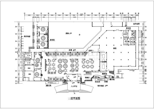 详细中式风格餐厅室内装修设计CAD施工图-图二