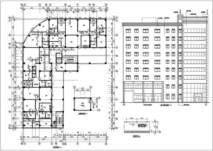 某九层框架结构住宅大楼建筑设计图_图1