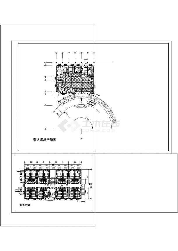 豪华风格酒店装修专业cad设计图纸-图二