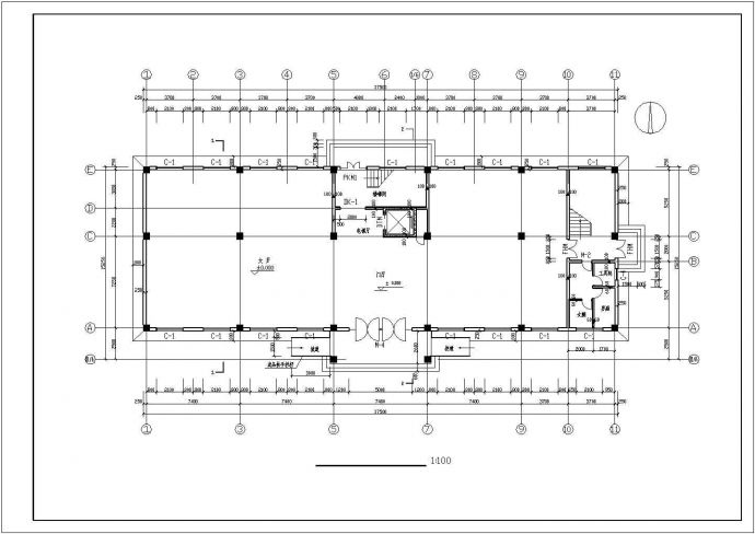 四层框架结构宿舍楼宾馆结构施工图纸_图1