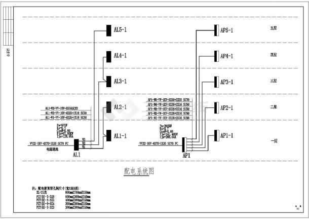 办公大楼全套安装电气设计施工CAD图纸方案1-图二