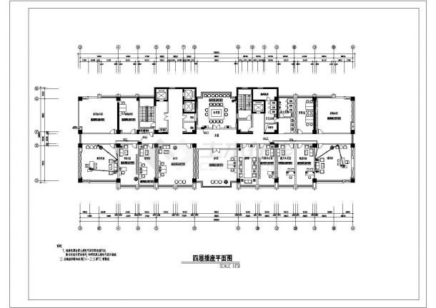 十二层装修电气设计方案全套CAD图纸-图一