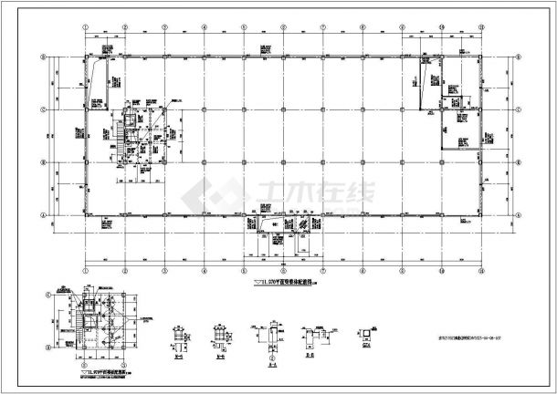 某地区办公楼结构施工图纸CAD图-图二