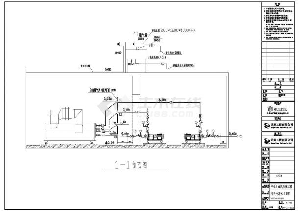 某地区小型冷水机房暖通设计图纸（标住详细）-图二