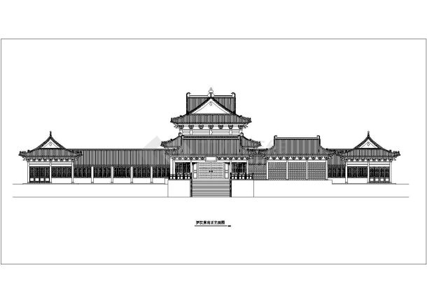 某地著名寺庙罗汉堂建筑设计施工图-图一