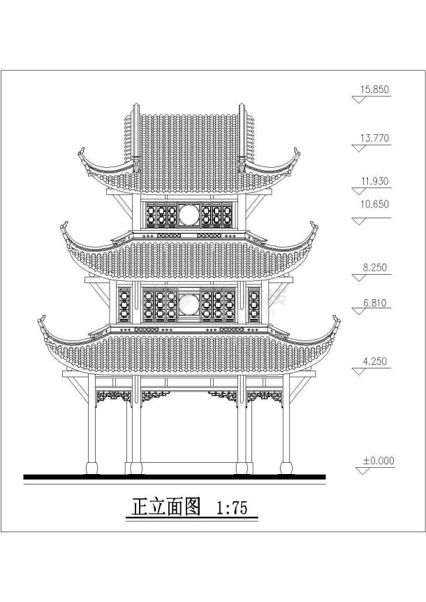 某地宝轮寺保护修复规划与设计CAD图-图一