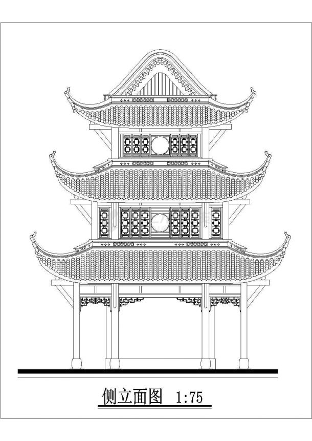 某地宝轮寺保护修复规划与设计CAD图-图二