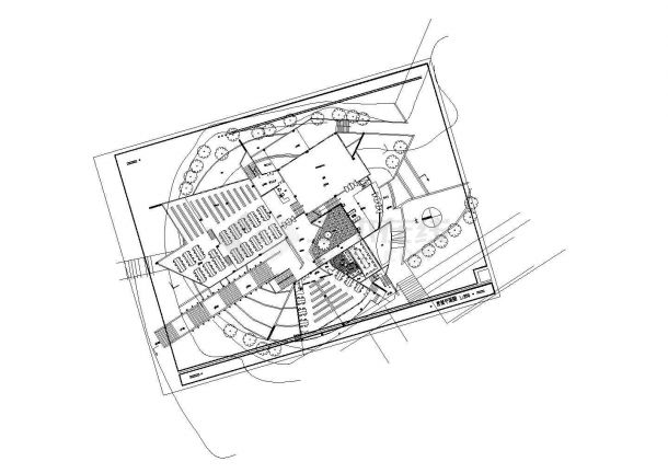 某小型的山地图书馆建筑方案（带效果图）-图一