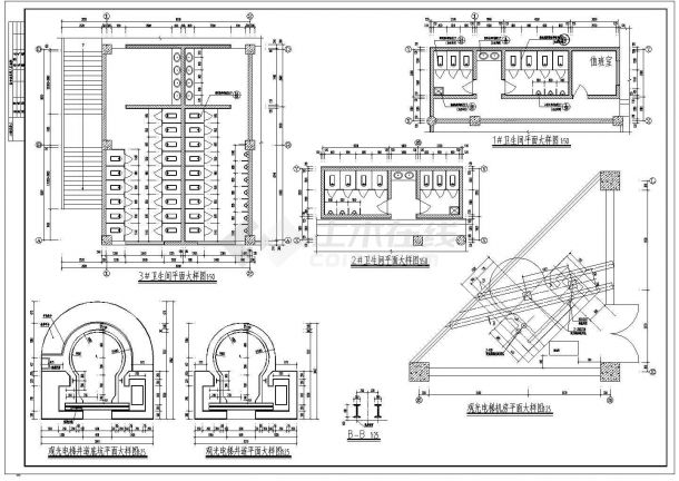某地框架结构三层小型商场建筑设计图-图二