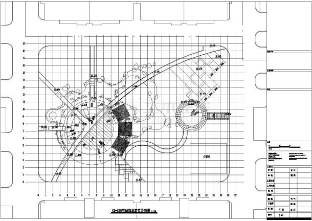 某地小广场全套施工设计CAD图纸-图一