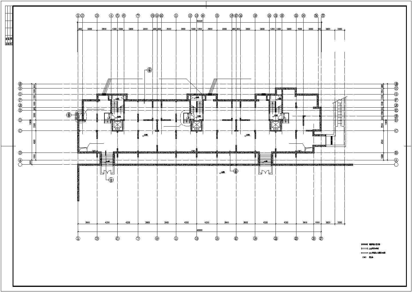 某小区小高层住宅楼建筑CAD设计施工图