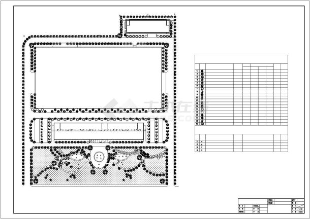 大型工厂厂区景观绿化cad方案设计施工图-图一
